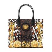 Versace Leopard Print Barocco Väska Multicolor, Dam