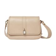 Marina Rinaldi Elegant Crossbody Väska med Dekorativ Lås Beige, Dam