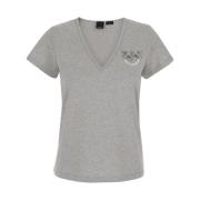 Pinko Grå Turbato T-shirt och Polo Gray, Dam