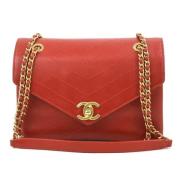 Chanel Vintage Pre-owned Laeder chanel-vskor Red, Dam