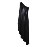 Norma Kamali Stilig One Shoulder Svart Topp Black, Dam