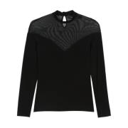 Federica Tosi Svart Topwear Aw24 Black, Dam