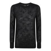 Pinko Svart Sweater Aw24 Elegant Chic Design Black, Dam