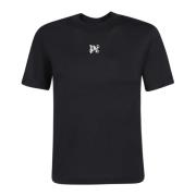 Palm Angels Svart T-shirt med rund hals Black, Dam