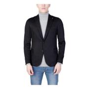 Mulish Svart Buttoned Lapel Collar Blazer Black, Herr