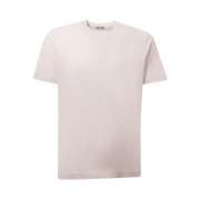 Zanone Isbomull Crew-neck T-shirt Slim Fit Gray, Herr