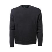 Zanone Svart Crew-Neck Ulltröja Black, Herr