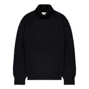 Laneus Skön Cashmere Merino Turtleneck Tröja Black, Herr