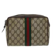 Gucci Vintage Pre-owned Canvas kuvertvskor Beige, Dam