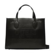 Guess Perforerad Handväska Katey Black, Dam