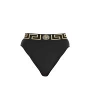 Versace Svart stretch nylon bikinitrosa Black, Dam