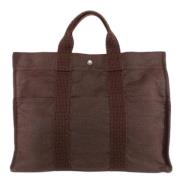 Hermès Vintage Pre-owned Canvas handvskor Brown, Dam