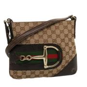 Gucci Vintage Pre-owned Canvas gucci-vskor Beige, Dam