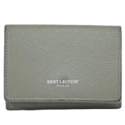 Yves Saint Laurent Vintage Pre-owned Laeder plnbcker Gray, Dam