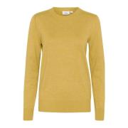 Saint Tropez Guld Melange Pullover Tröja Yellow, Dam