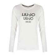 Liu Jo Klassisk Rund Hals Blus Beige, Dam