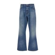 ERL Slitna Regular Fit Vävda Jeans Blue, Herr