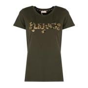 Liu Jo Klassisk Rund Hals T-shirt Green, Dam