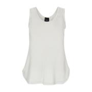 Plain Units Vit Crewneck Tank Top White, Dam