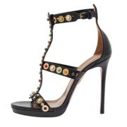 Aquazzura Pre-owned Pre-owned Laeder sandaler Black, Dam