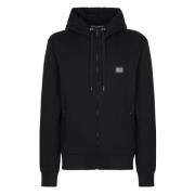 Dolce & Gabbana Zip Hoodie Sweaters Essential Blue, Herr