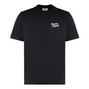 Maison Kitsuné Bomull Logo T-Shirt Black, Herr