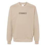 Calvin Klein Broderad Logosweatshirt Beige, Herr