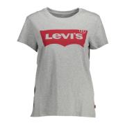 Levi's Gra Logo Print T-Shirt Casual Elegance Gray, Dam