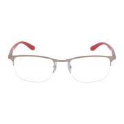 Ray-Ban Metall Fyrkantig Ram Glasögon Red, Unisex