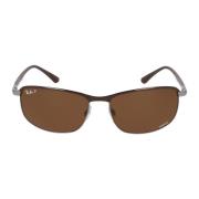 Ray-Ban Metallram Rektangulära Solglasögon Brown, Unisex