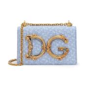 Dolce & Gabbana Blå Nylon Axelväska Blue, Dam