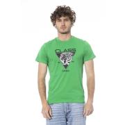 Cavalli Class Logo Print Kortärmad T-shirt Green, Herr