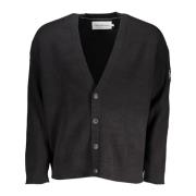 Calvin Klein Svart Långärmad Cardigan Tröja Black, Dam