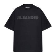 Jil Sander T-shirt med logotyp Black, Dam