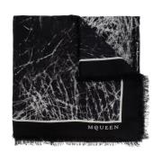 Alexander McQueen Ullhalsduk Black, Dam