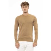 Baldinini Långärmad Crewneck Tröja Beige, Herr