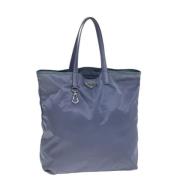 Prada Vintage Pre-owned Nylon totevskor Blue, Dam