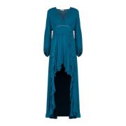 Liu Jo Elegant Maxi Klänning med V-Hals Blue, Dam