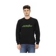 Automobili Lamborghini Crewneck Sweatshirt Front Print Logo Sleeve Bla...