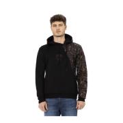 Automobili Lamborghini Hoodie med Sköldlogotyp Tryck Black, Herr