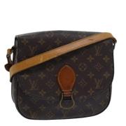 Louis Vuitton Vintage Pre-owned Canvas axelremsvskor Brown, Dam