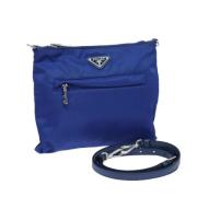 Prada Vintage Pre-owned Nylon prada-vskor Blue, Dam