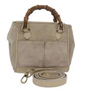 Gucci Vintage Pre-owned Mocka handvskor Beige, Dam