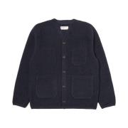 Universal Works Marinblå Fleece Cardigan Blue, Herr