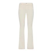 7 For All Mankind Velvet Flared Jeans High Waist Ali Beige, Dam