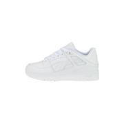 Puma Basketboll-inspirerade Lädersneakers White, Dam