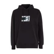 Tommy Hilfiger Graffiti Hoodie Black, Herr