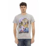 Trussardi Stiligt Grått Avslappnat T-shirt med Enkel Tryck Gray, Herr