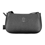 Tommy Hilfiger Black Polyurethane Handbag Black, Dam