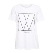 InWear Snygg Logotyp Topp i Ren Vit White, Dam